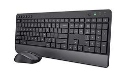 Foto van Trust trezo comfort draadloze keyboard & mouse set toetsenbord zwart