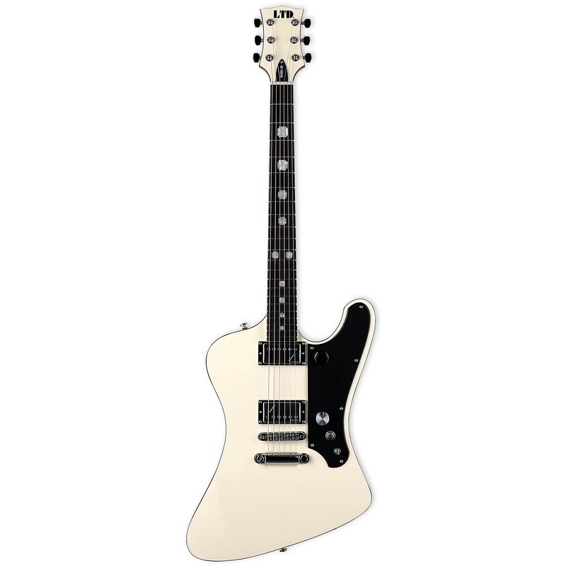 Foto van Esp ltd richard z kruspe signature rzk-iii olympic white elektrische gitaar met koffer