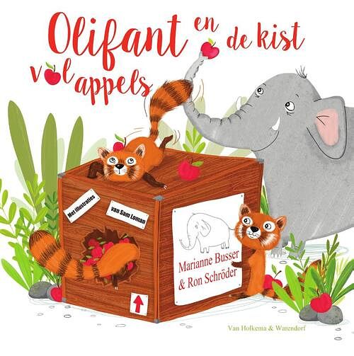 Foto van Olifant en de kist vol appels