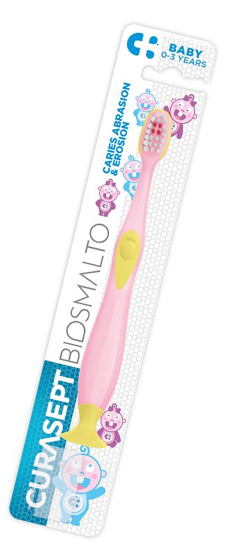 Foto van Curasept biosmalto 0-3y baby toothbrush