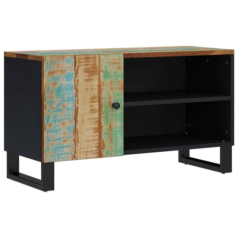 Foto van The living store tv-meubel massief gerecycled hout - 80 x 33 x 46 cm - uniek en trendy design