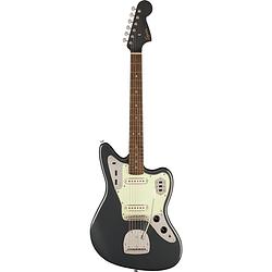 Foto van Squier fsr classic vibe 60s jaguar charcoal frost metallic elektrische gitaar