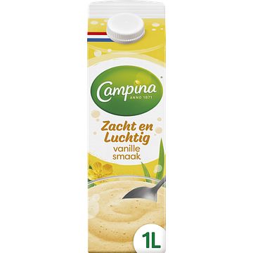 Foto van 2 voor € 3,00 | campina dessert zacht en luchtig vanille 1l aanbieding bij jumbo