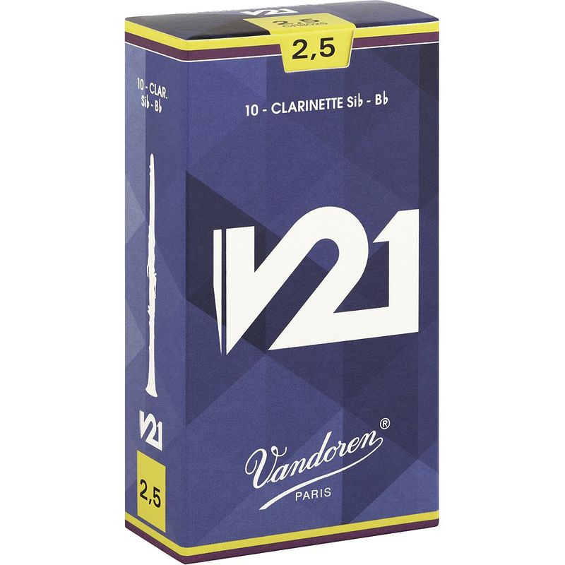 Foto van Vandoren v21 rieten bb-klarinet 2.5, 10 stuks