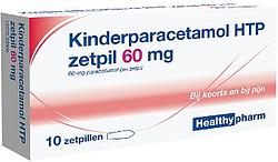 Foto van Healthypharm kinderparacetamol zetpil 60mg