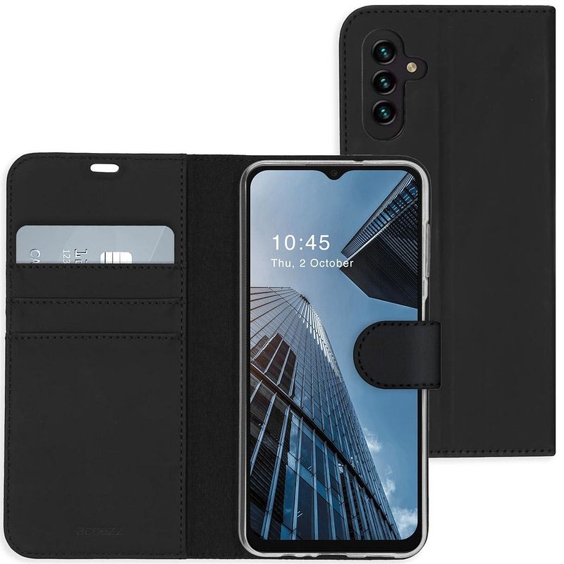 Foto van Accezz wallet case voor samsung galaxy a13 (5g) telefoonhoesje zwart