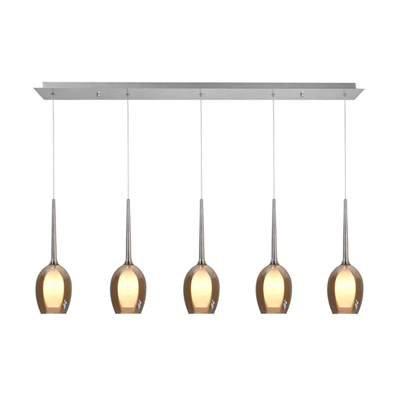 Foto van Light & design - hanglamp - modern - metaal en glas - nikkel - voor binnen - woonkamer - eetkamer - slaapkamer - hal