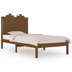 Foto van The living store houten bedframe - klassiek - 90x200 cm - massief grenenhout