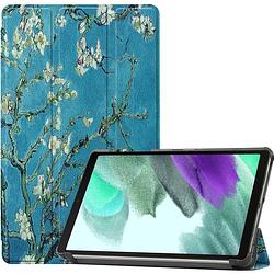 Foto van Basey samsung galaxy tab a7 lite hoesje kunstleer hoes case cover - bloesem