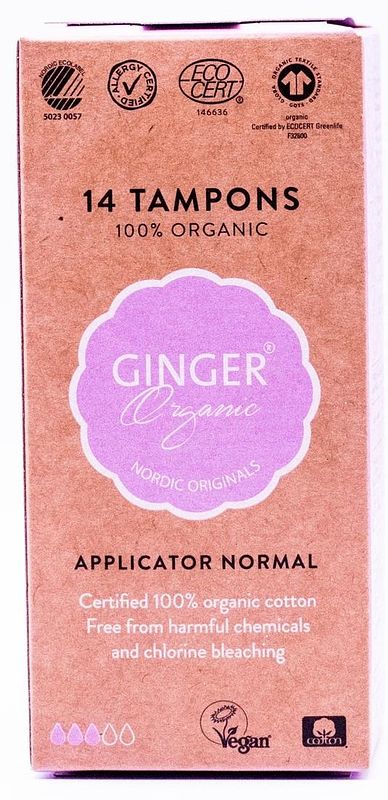 Foto van Ginger organic tampons normal met applicator
