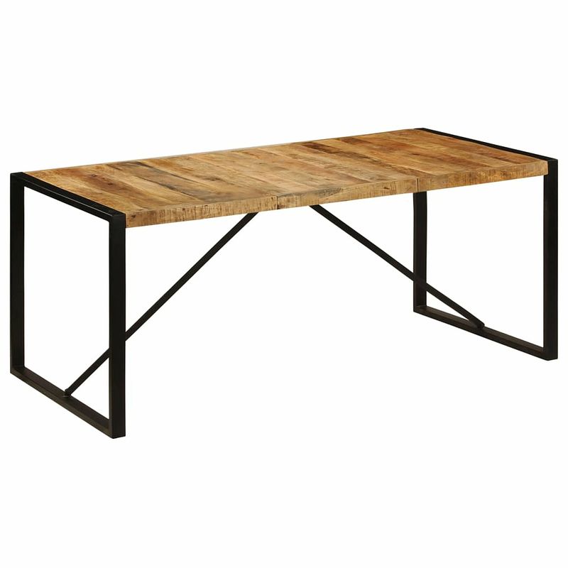 Foto van Vidaxl eettafel 180 cm massief ruw mangohout