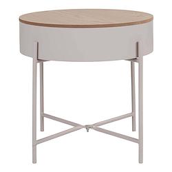 Foto van Sisco salontafel , bijzettafel ø40cm beige, grijs.