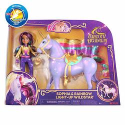 Foto van Unicorn academy sophia & rainbow light-up wildstar speelset met licht en geluid