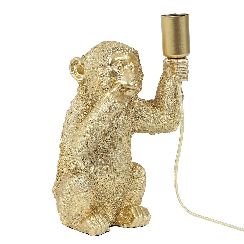 Foto van Light & living monkey tafellamp goud