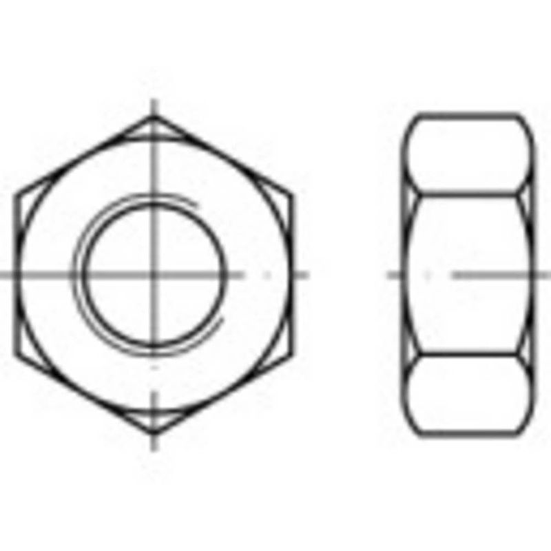 Foto van Toolcraft 1065053 zeskantmoeren met linkse draad m30 din 934 rvs a4 1 stuk(s)