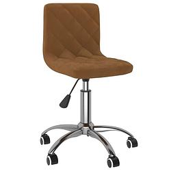 Foto van The living store draaibare eetkamerstoelen - fluweel - 40 x 43 cm - bruin