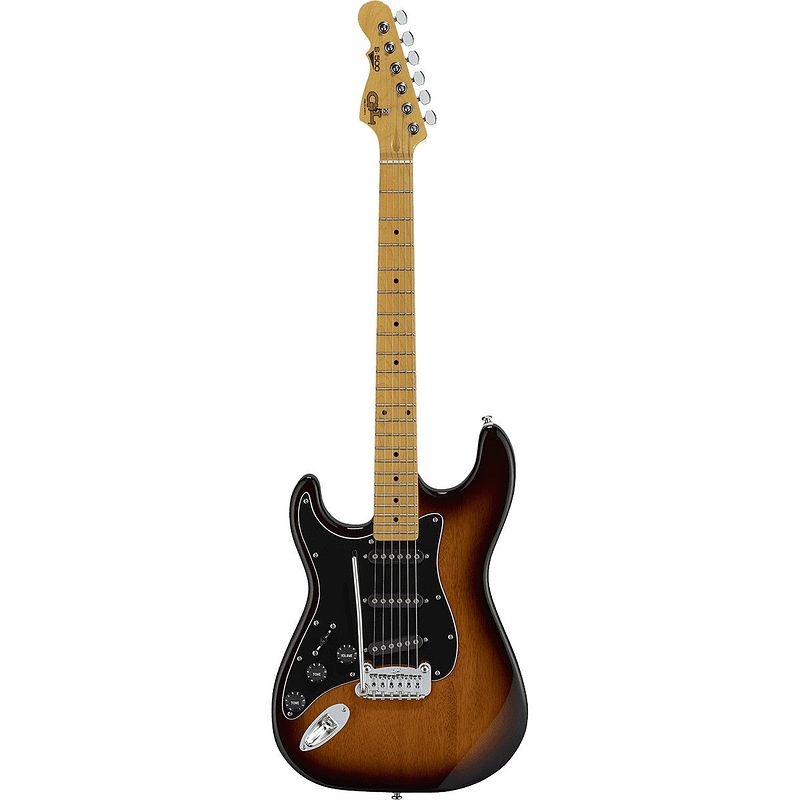 Foto van G&l tribute s-500 lefty tobacco sunburst mn linkshandige elektrische gitaar