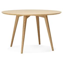 Foto van 24designs sami ronde eettafel 4 a 5 personen - 120 x h75 cm - essenhout naturel