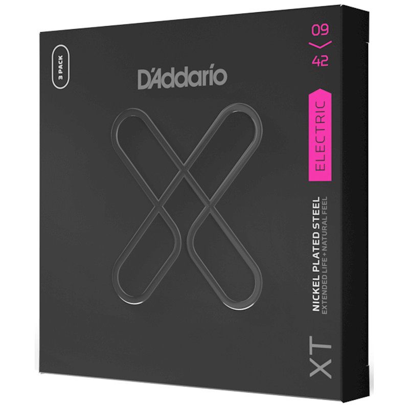 Foto van D'saddario xte0942-3p xt electric nickel plated steel super light 09-42 snaren voor elektrische gitaar (3 sets)