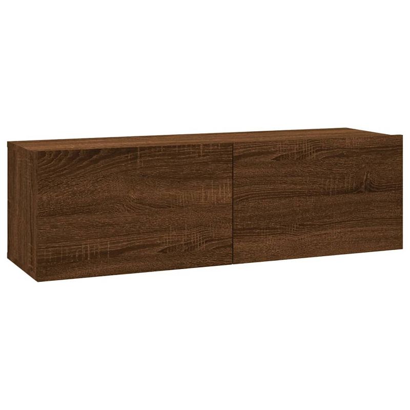 Foto van Vidaxl tv-wandmeubel 100x30x30 cm bewerkt hout bruineikenkleurig