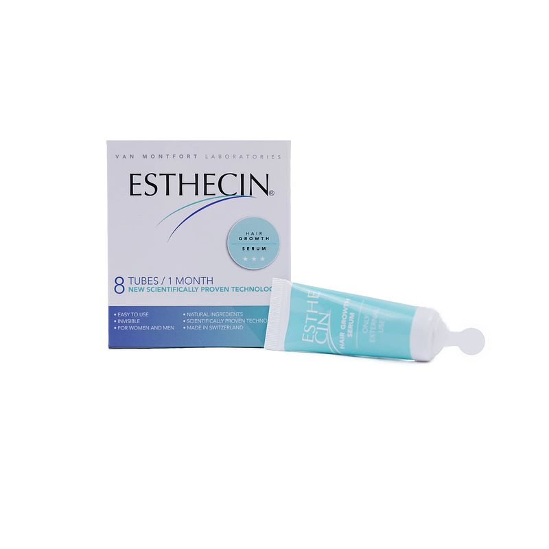 Foto van Esthecin haarserum - haargroeimiddel - 1-maandverpakking - voor elk haartype - 8 tubes