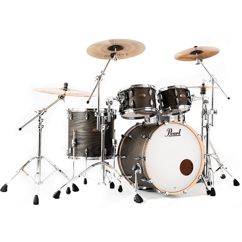 Foto van Pearl sts924xsp/c852 limited edition black satin ash session studio select 4-delige shellset