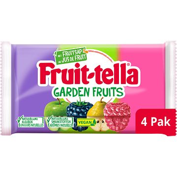 Foto van Fruittella garden fruits rollen snoep pak 4 rollen bij jumbo