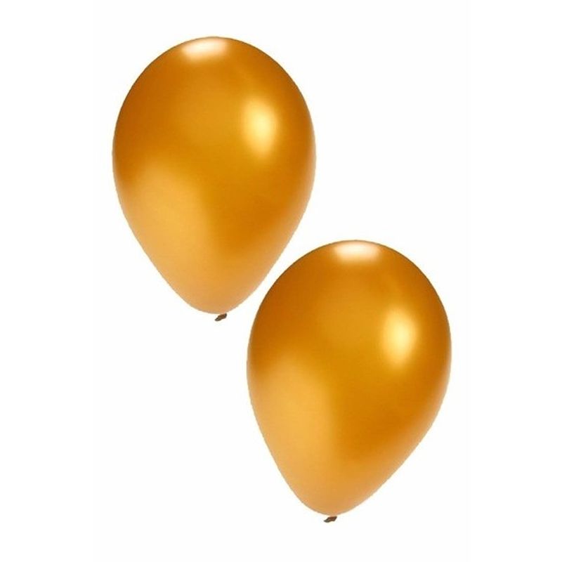 Foto van 75x gouden ballonnen - ballonnen