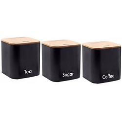 Foto van Top choice - koffie, thee en suiker - potten - voorraadbakken - zwart