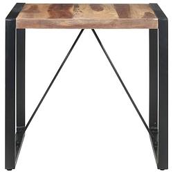 Foto van The living store eettafel 80x80x75 cm massief hout met sheesham afwerking - tafel