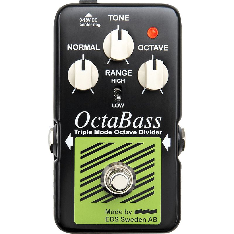 Foto van Ebs octabass blue label triple mode octave divider basgitaar effectpedaal