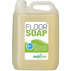 Foto van Greenspeed vloerzeep met lijnzaadolie, voor poreuze vloeren, citrusgeur, flacon van 5 liter