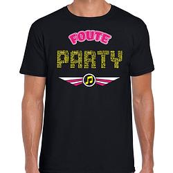 Foto van Bellatio decorations foute party t-shirt - heren - zwart - foute party outfit/kleding l - feestshirts