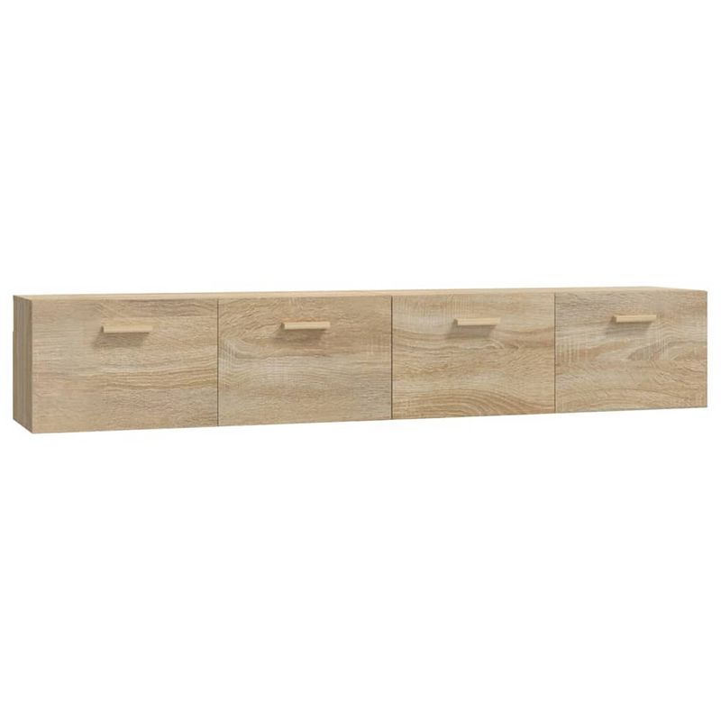 Foto van Vidaxl wandkasten 2 st 100x36,5x35 cm bewerkt hout sonoma eikenkleurig