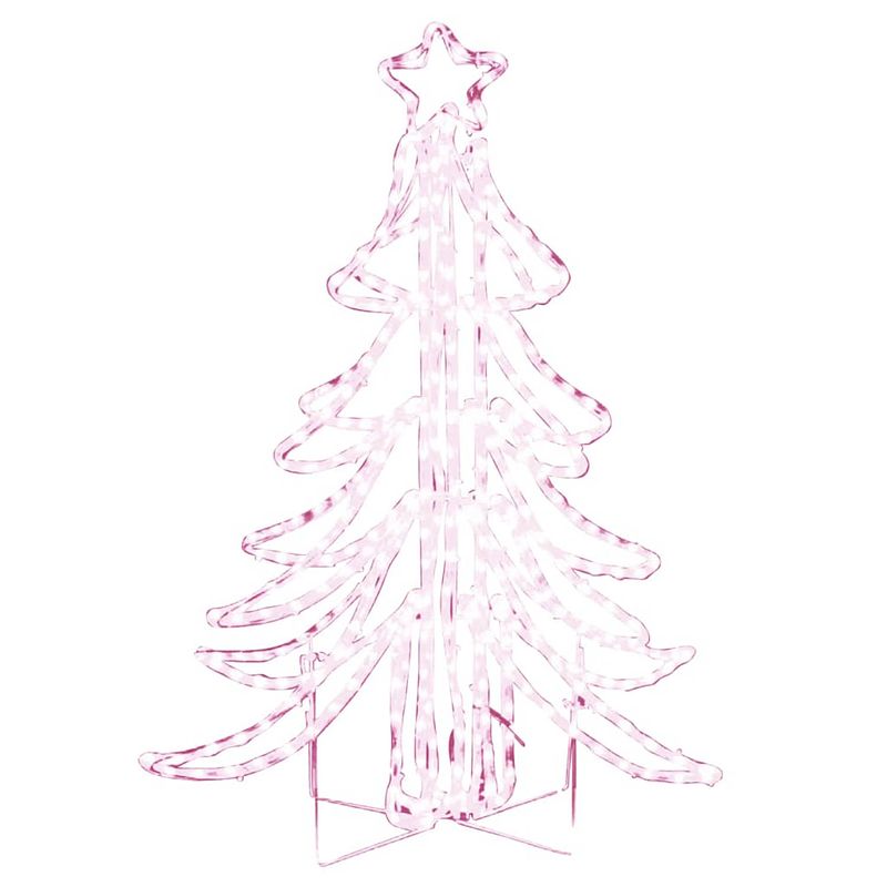 Foto van Vidaxl kerstfiguur kerstboom met warmwitte led'ss 87x87x93 cm