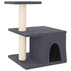 Foto van The living store kattenmeubel all-in-one - 42 x 34.5 x 48 cm - donkergrijs