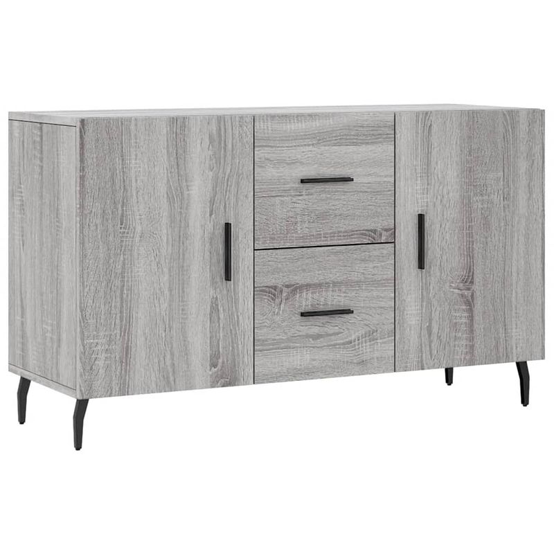 Foto van Vidaxl dressoir 100x36x60 cm bewerkt hout grijs sonoma eikenkleurig