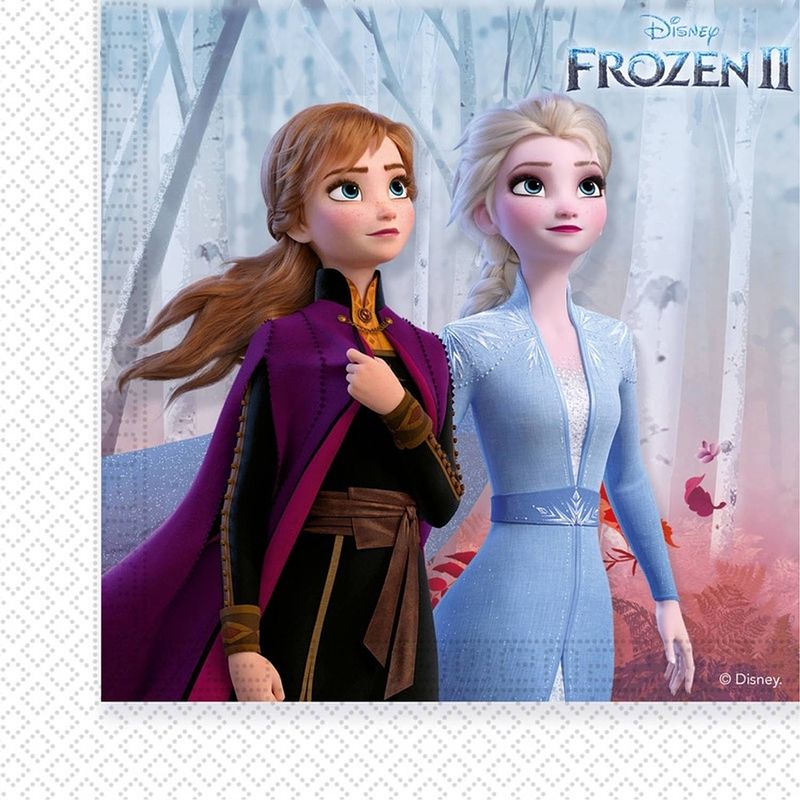 Foto van 20x disney frozen 2 themafeest servetten 33 x 33 cm papier - feestservetten