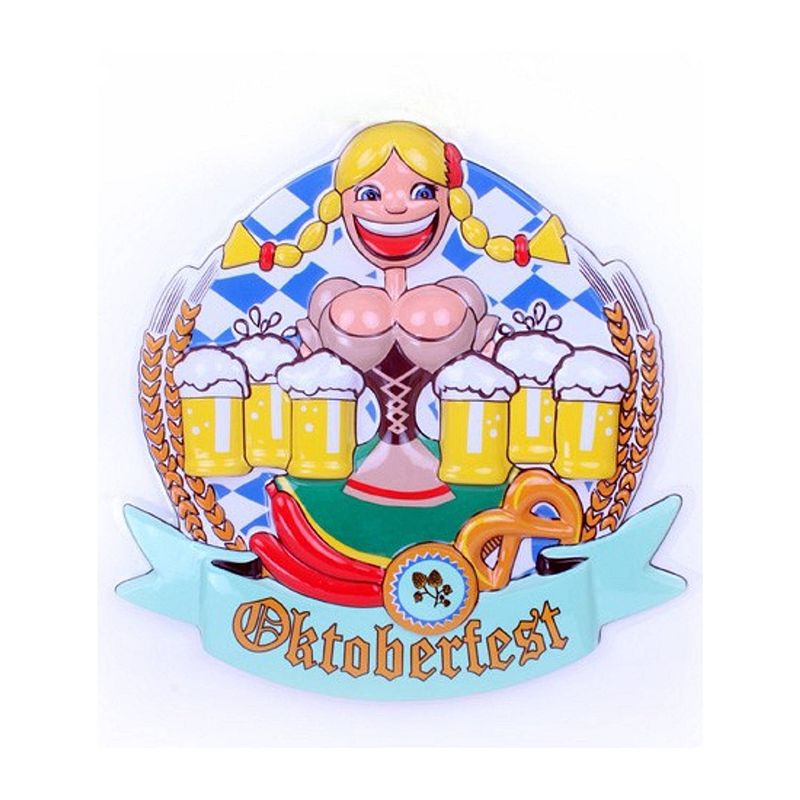 Foto van Oktoberfest oktoberfest 3d muur/wand decoratie heidi 44cm - feestdecoratieborden