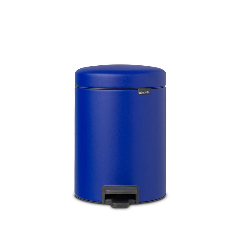 Foto van Brabantia newicon pedaalemmer 5 liter met kunststof binnenemmer - mineral powerful blue