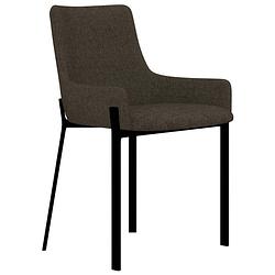 Foto van The living store eetkamerstoelen - bruin - 53x59x81 cm - massief multiplex - stalen frame - comfortabel