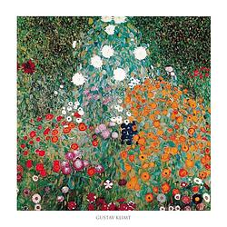 Foto van Gustav klimt - giardino fiorito kunstdruk 70x70cm