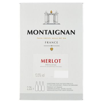 Foto van Montaignan merlot box 2, 25l bij jumbo