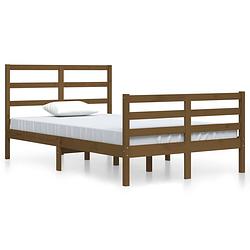 Foto van The living store bedframe - bedframes - 205.5 x 125.5 x 100 cm - massief grenenhout