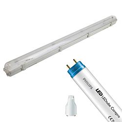 Foto van Led tl armatuur met t8 buis - aigi hari - 150cm enkel - philips - corepro ledtube em 865 - 20w - helder/koud wit 6500k