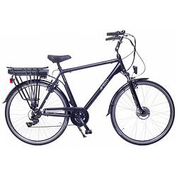 Foto van Amigo elektrische stadsfiets e-active 28 inch 50 cm heren 7v v-brakes matzwart