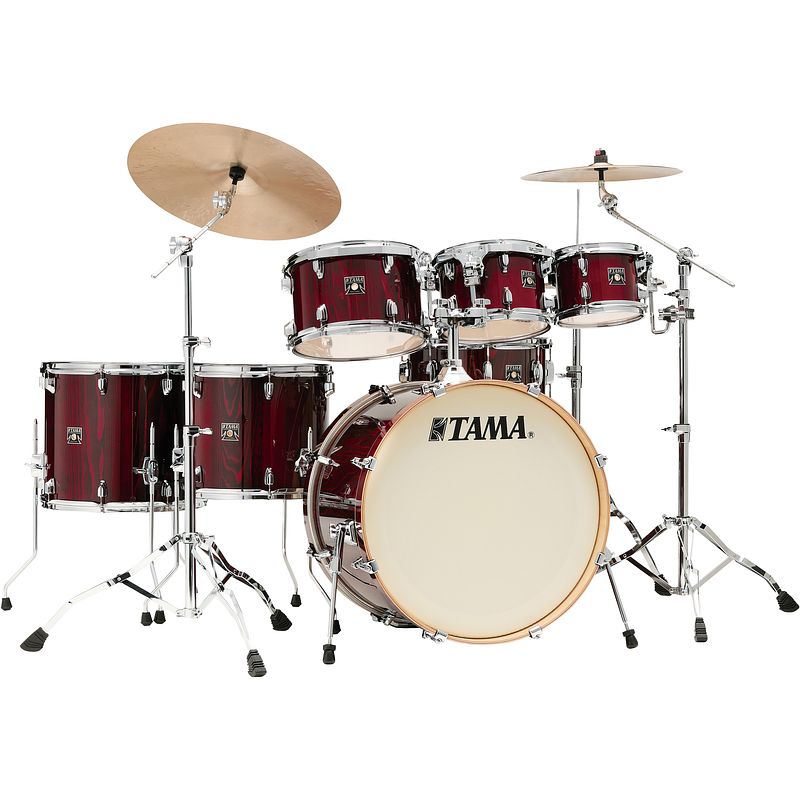 Foto van Tama cl72rs-pggp superstar classic gloss garnet lacebark pine 7d. shellset