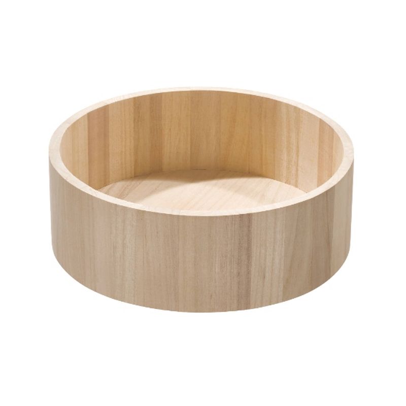 Foto van Idesign - draaiplateau met randen, 26.7 cm, paulownia hout, beige - idesign eco wood kitchen