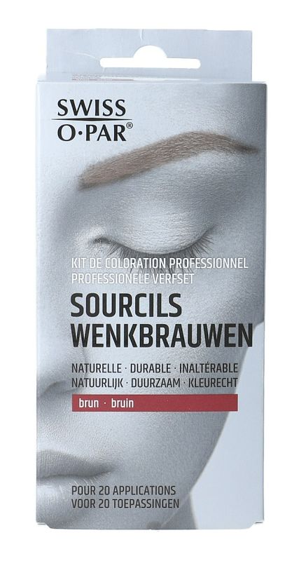 Foto van Swiss o-par professionele verfset wenkbrauwen bruin