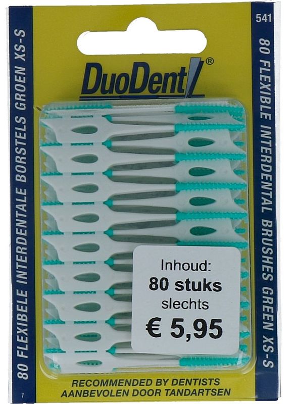 Foto van Duodent flexibele interdentale borstels groen xs-s